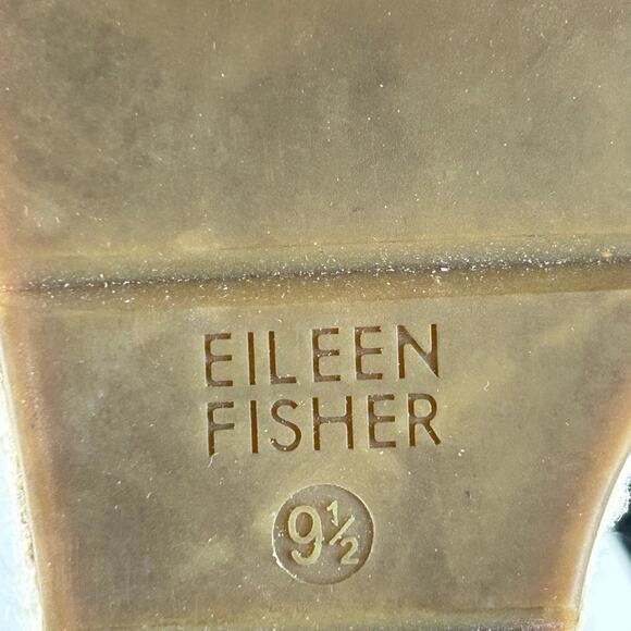 Eileen Fisher Black Suede "Whim" Wedge Espadrille Sandal Sz 9.5 MSRP $198 - Picture 8 of 8